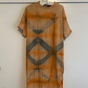Asos Tie Dye Oversized T-shirt Dress Tunic Orange Size XXS fits Small Med $95